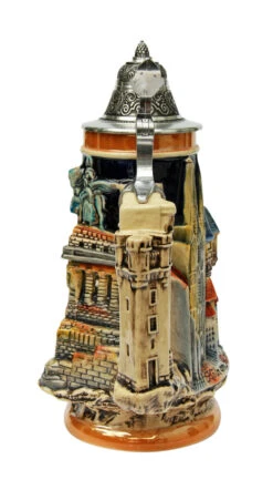 Rhein River Towns Souvenir Beer Stein -German Wine Glass Shop Rhein River Towns Souvenir Beer Stein KT0635BZ Back SM 58985.1446647849