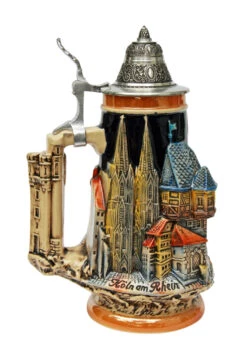 Rhein River Towns Souvenir Beer Stein -German Wine Glass Shop Rhein River Towns Souvenir Beer Stein KT0635BZ LS SM 23745.1446647840