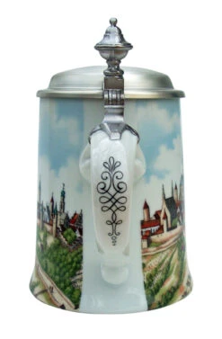 Zimmermann Rothenburg Porcelain Beer Stein -German Wine Glass Shop Rothenburg Porcelain Beer Stein Z9400R Back SM 48288.1425242050