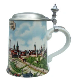 Zimmermann Rothenburg Porcelain Beer Stein -German Wine Glass Shop Rothenburg Porcelain Beer Stein Z9400R RS SM 31140.1425242040