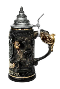 Salzburg Eagle Handle Beer Stein 0.4 Liter -German Wine Glass Shop Salzburg Austria Beer Stein 0.4 Liter K430SZAHS RS SM 16149.1431538852