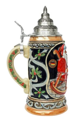 Santa At Home Christmas Beer Stein 3 Santa At Home Christmas Beer Stein -German Wine Glass Shop Santa at Home Christmas Beer Stein K042 LS SM 91892.1416684389