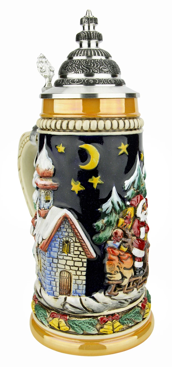 Santas Alpine Sleigh Ride Christmas German Beer Stein Santas Alpine Sleigh Ride Christmas German Beer Stein -German Wine Glass Shop Santas Alpine Sleigh Ride Christmas German Beer Stein ZB1530996 LA SM 21050.1636048861