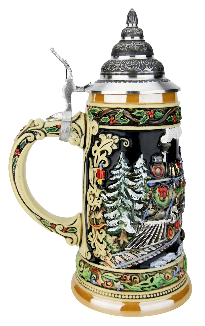 Santas Train German Christmas Beer Stein Santas Train German Christmas Beer Stein -German Wine Glass Shop Santas Train German Christmas Beer Stein K048 LS SM 00239.1591287812