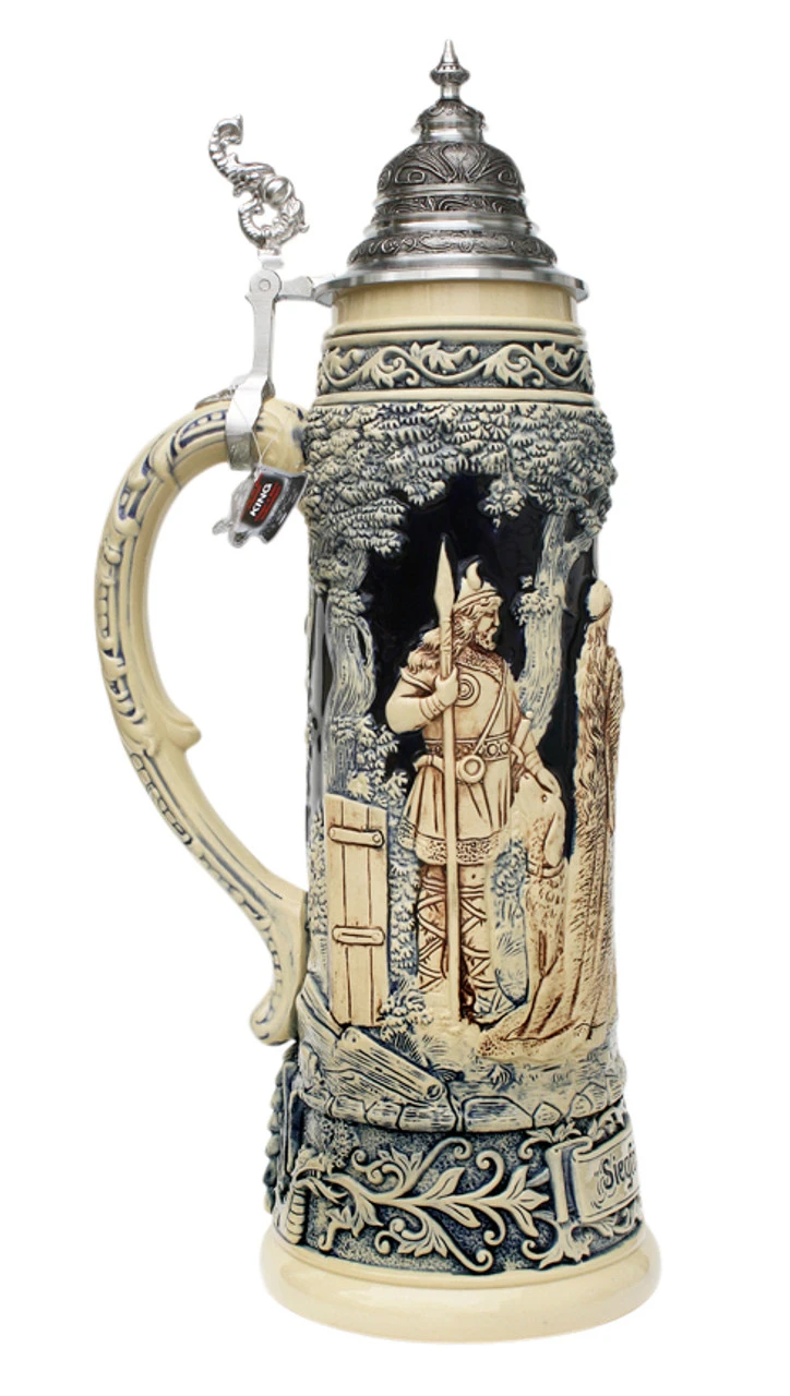 King Limitaet 2010 | Siegfrieds Return Antique Style Beer Stein -German Wine Glass Shop Siegfrieds Return Limitat 2010 Beer Stein Cobalt K2040E LS SM 65731.1395937107