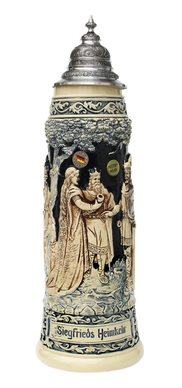 King Limitaet 2010 | Siegfrieds Return Antique Style Beer Stein -German Wine Glass Shop Siegfrieds Return Limitat 2010 Beer Stein Cobalt K2040E fnt SM 86086.1395937109
