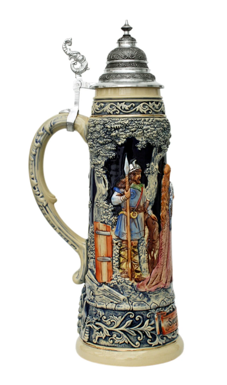 King Limitaet 2010 | Siegfrieds Return Handpainted Beer Stein -German Wine Glass Shop Siegfrieds Return Limitat 2010 Beer Stein K2040B LS SM 05796.1395937148