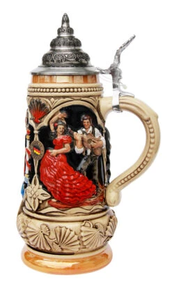Spain Beer Stein 2 Spain Beer Stein -German Wine Glass Shop Spain Beer Stein K393SP RS SM 36101.1423163477