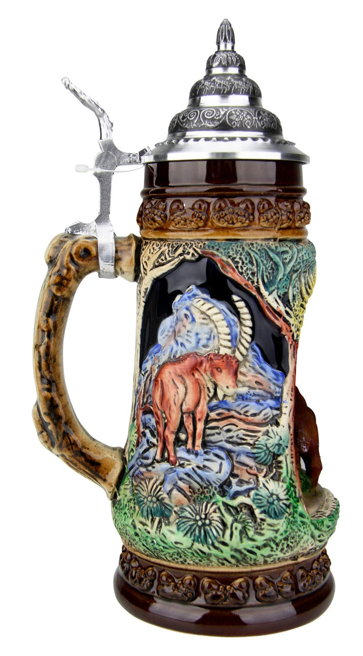 Stag Wildlife Grotto Beer Stein -German Wine Glass Shop Stag Wildlife Grotto Beer Stein K335BH LS SM 16078.1547077114