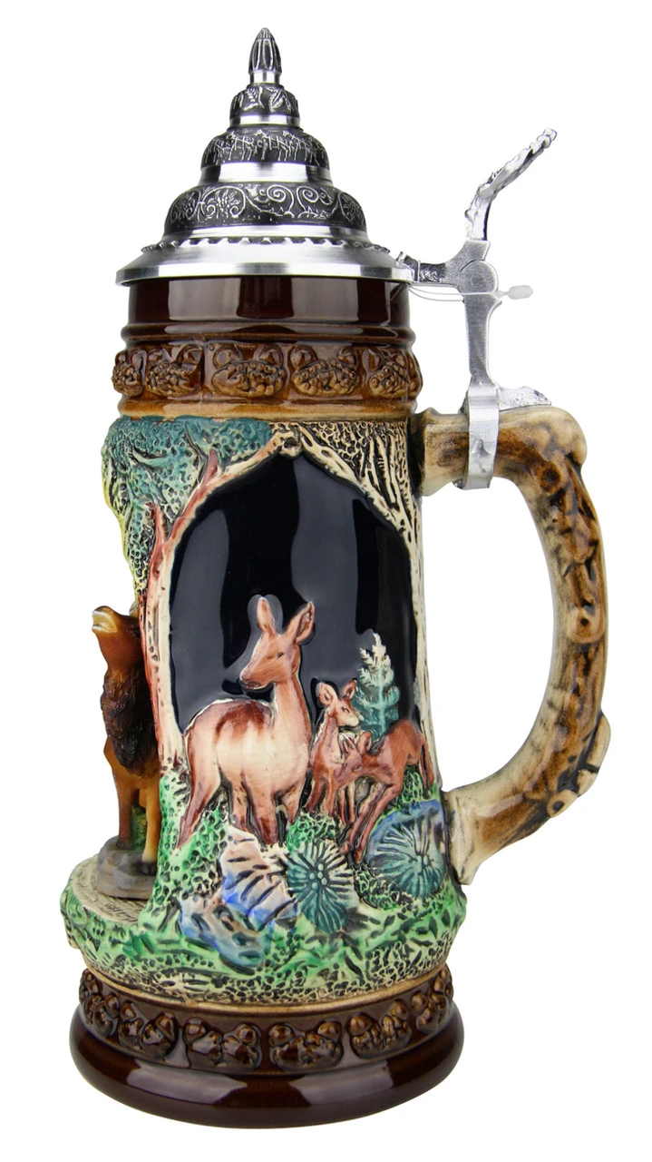 Stag Wildlife Grotto Beer Stein -German Wine Glass Shop Stag Wildlife Grotto Beer Stein K335BH RS SM 10079.1547077114