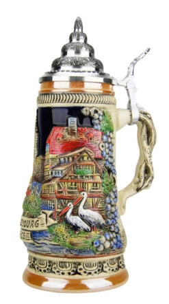 Strasbourg Alsace Beer Stein -German Wine Glass Shop Strasbourg Alsace Beer Stein K305SBG RS SM 28365.1491255937