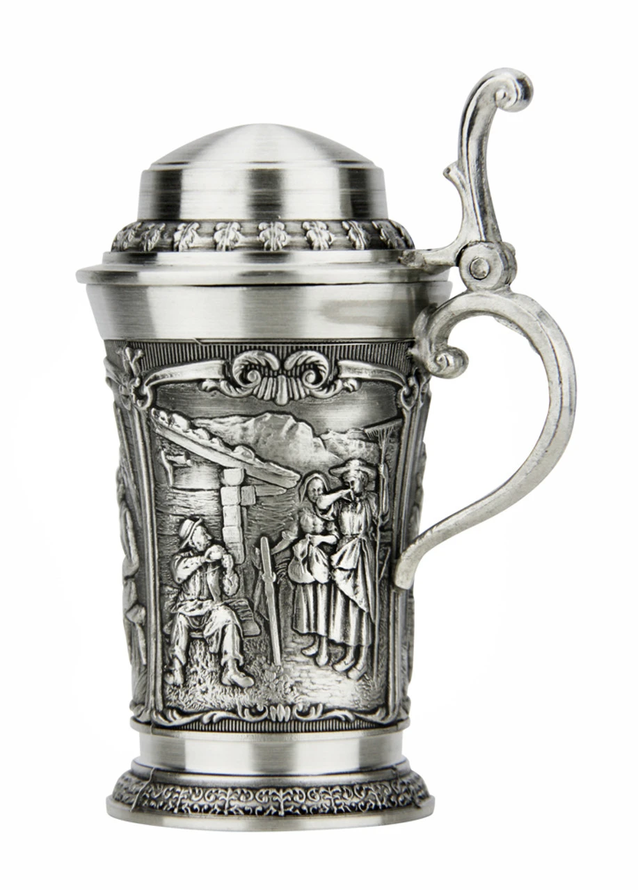 Summer Evening Schnapps Pewter Mini Stein | 1 oz Summer Evening Schnapps Pewter Mini Stein | 1 Oz -German Wine Glass Shop Summer Evening Schnapps Pewter Mini Stein AS12397 RS SM 71392.1650920767