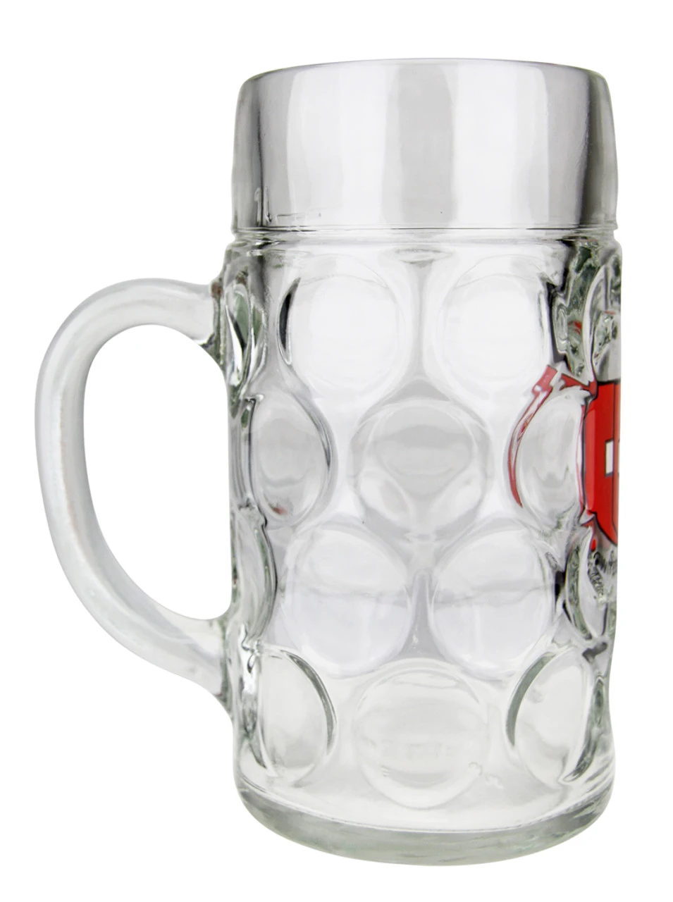 Swiss Cross Dimpled Oktoberfest Glass Beer Mug 1 Liter -German Wine Glass Shop Swiss Cross Dimpled Oktoberfest Glass Beer Mug 1 Liter GS2110S Side SM 01774.1550783120