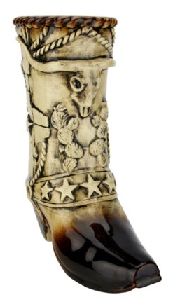 Texas Cowboy Beer Boot 1 Liter | Ceramic -German Wine Glass Shop Texas Beer Boot 1 Liter Ceramic KT600E RA SM 83242.1591137882