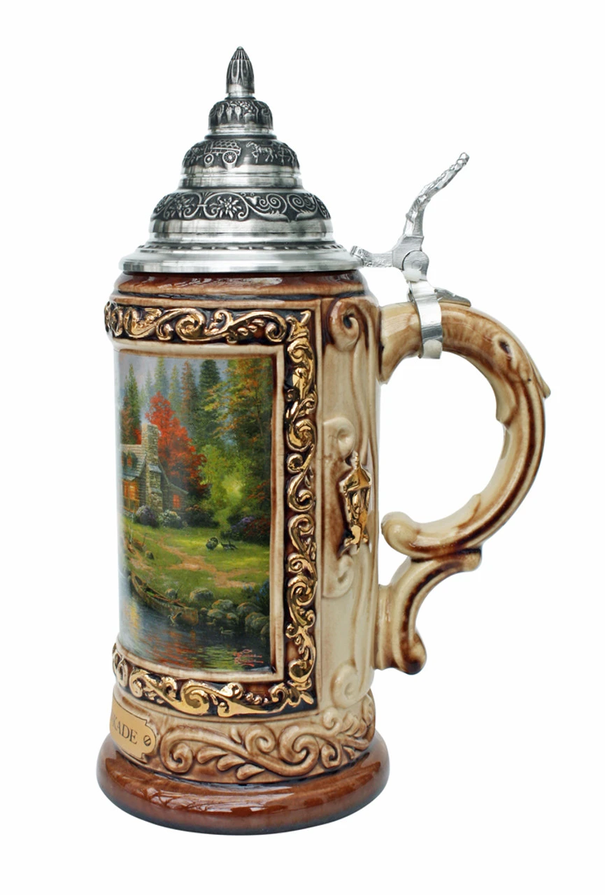Thomas Kinkade Mountain Paradise Beer Stein Thomas Kinkade Mountain Paradise Beer Stein -German Wine Glass Shop Thomas Kinkade Mountain Paradise Beer Stein K7703 RS SM 83684.1401732343