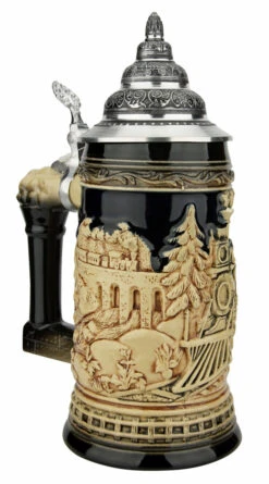 Train Beer Stein | Antique Style 5 Train Beer Stein | Antique Style -German Wine Glass Shop Train Beer Stein Antique Style K940EZ LA SM 96928.1631571572