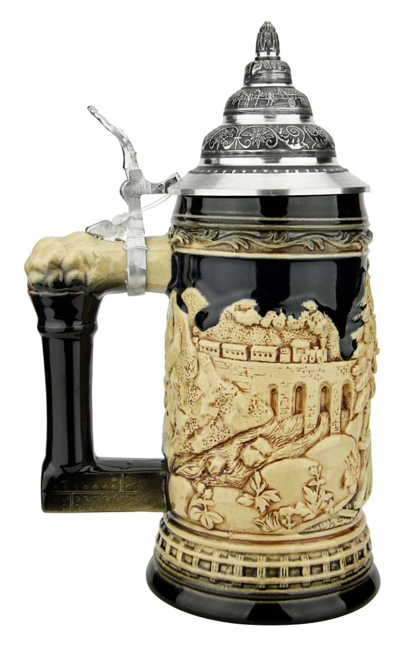 Train Beer Stein | Antique Style Train Beer Stein | Antique Style -German Wine Glass Shop Train Beer Stein Antique Style K940EZ LS SM 42850.1631571533