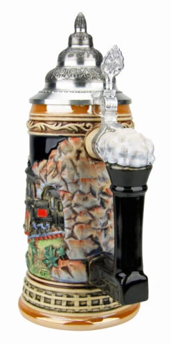 Train Beer Stein -German Wine Glass Shop Train Beer Stein K940 Back SM 66190.1495575261