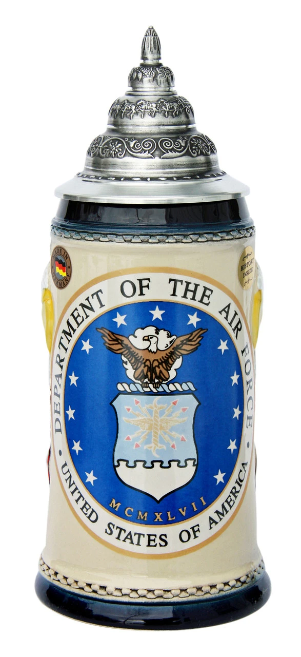 US Air Force Beer Stein US Air Force Beer Stein -German Wine Glass Shop US Air Force Beer Stein K727AF FNT SM 35385.1401399227