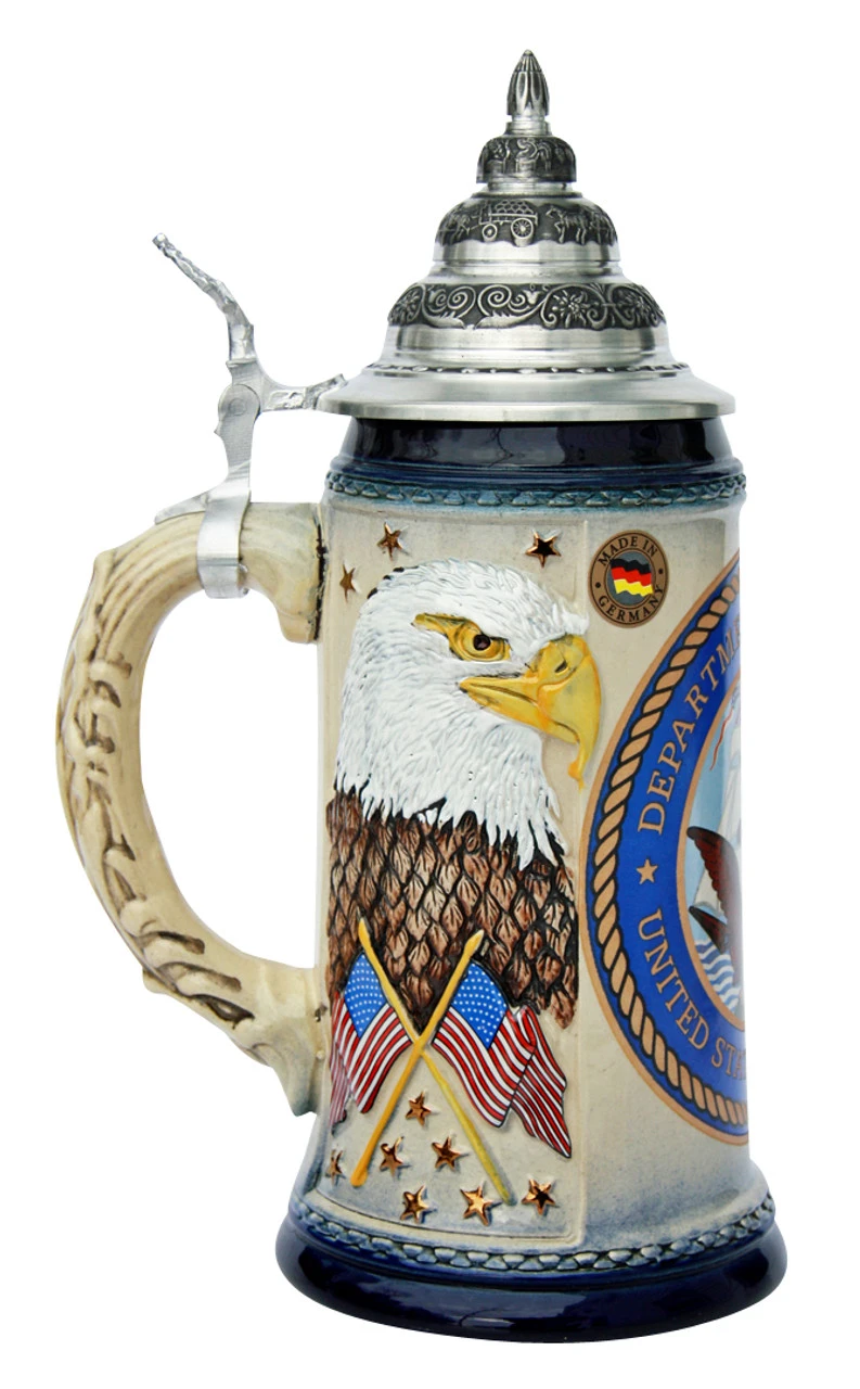 US Navy Beer Stein US Navy Beer Stein -German Wine Glass Shop US Navy Beer Stein K727N LS SM 64313.1401399580