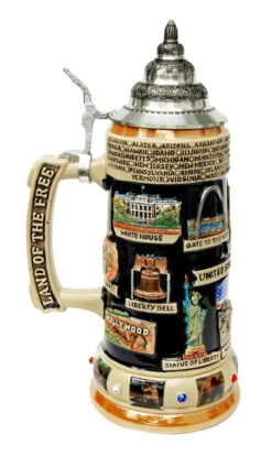 United States Panorama Beer Stein -German Wine Glass Shop United States Panorama Beer Stein K309US LS SM 56750.1446647876