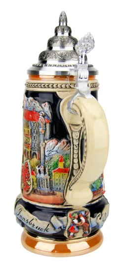 Vienna, Salzburg, Innsbruck Austria Beer Stein -German Wine Glass Shop Vienna Salzburg Innsbruck Austria Beer Stein K303WSI Back SM 67722.1490043225