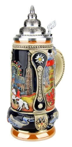 Vienna, Salzburg, Innsbruck Austria Beer Stein -German Wine Glass Shop Vienna Salzburg Innsbruck Austria Beer Stein K303WSI RA SM 00696.1490043224