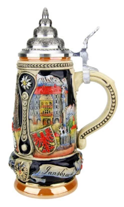 Vienna, Salzburg, Innsbruck Austria Beer Stein -German Wine Glass Shop Vienna Salzburg Innsbruck Austria Beer Stein K303WSI RS SM 61891.1490043224