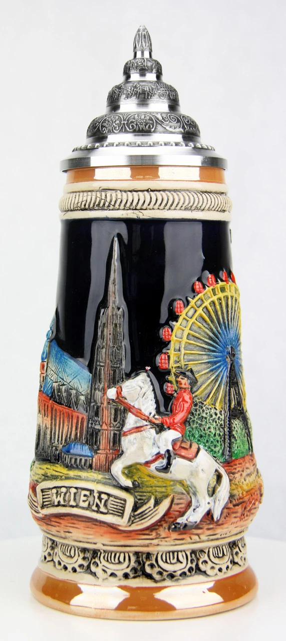 Wien Austria Beer Stein Wien Austria Beer Stein -German Wine Glass Shop Wien Austria Beer Stein K305W FNT LG 92183.1490909178