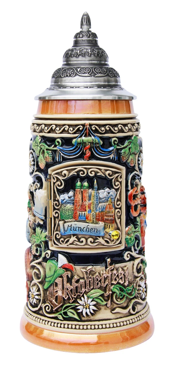 Window to Oktoberfest Munich Beer Stein Window To Oktoberfest Munich Beer Stein -German Wine Glass Shop Window to Oktoberfest Beer Stein K016RU FNT SM 98797.1395850775