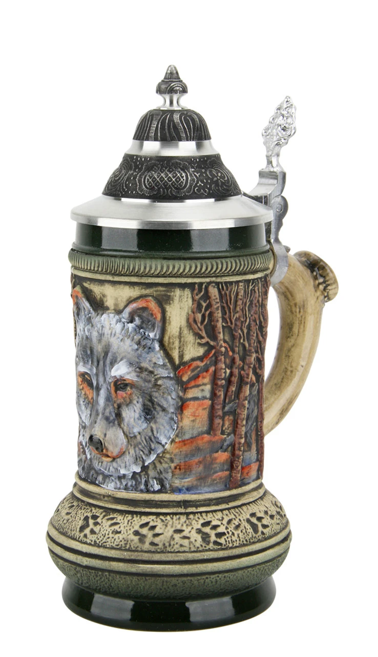 Wolf Beer Stein Wolf Beer Stein -German Wine Glass Shop Wolf Beer Stein KT7000Z A SM 97677.1461698810