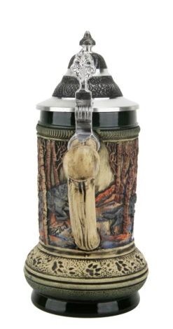 Wolf Beer Stein 3 Wolf Beer Stein -German Wine Glass Shop Wolf Beer Stein KT7000Z Back SM 09437.1461698922