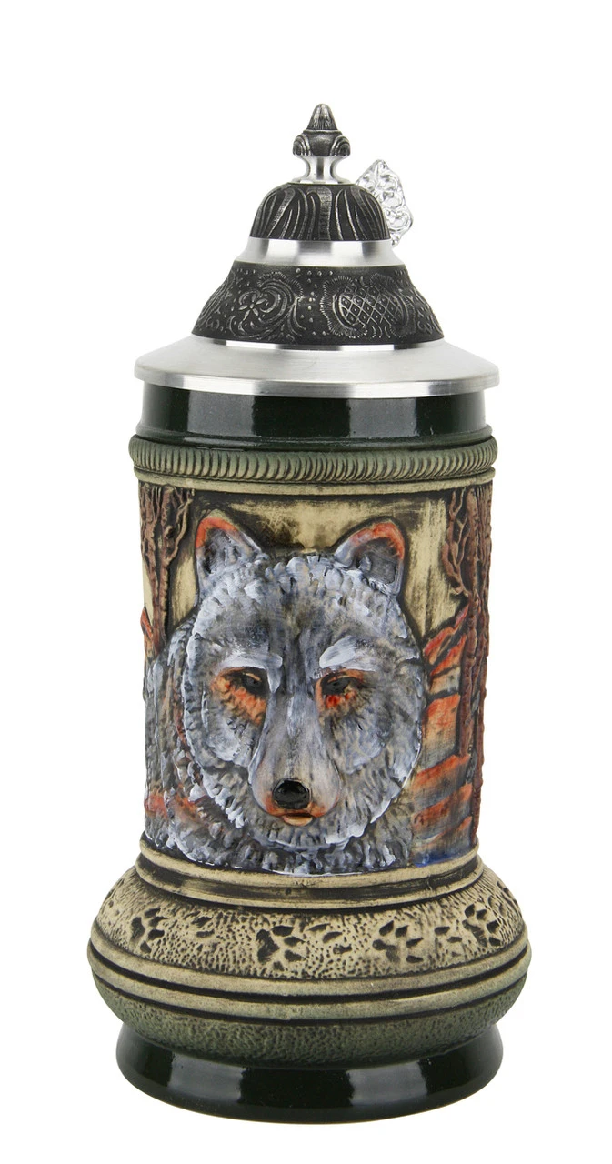 Wolf Beer Stein Wolf Beer Stein -German Wine Glass Shop Wolf Beer Stein KT7000Z FNT SM 13634.1461698984